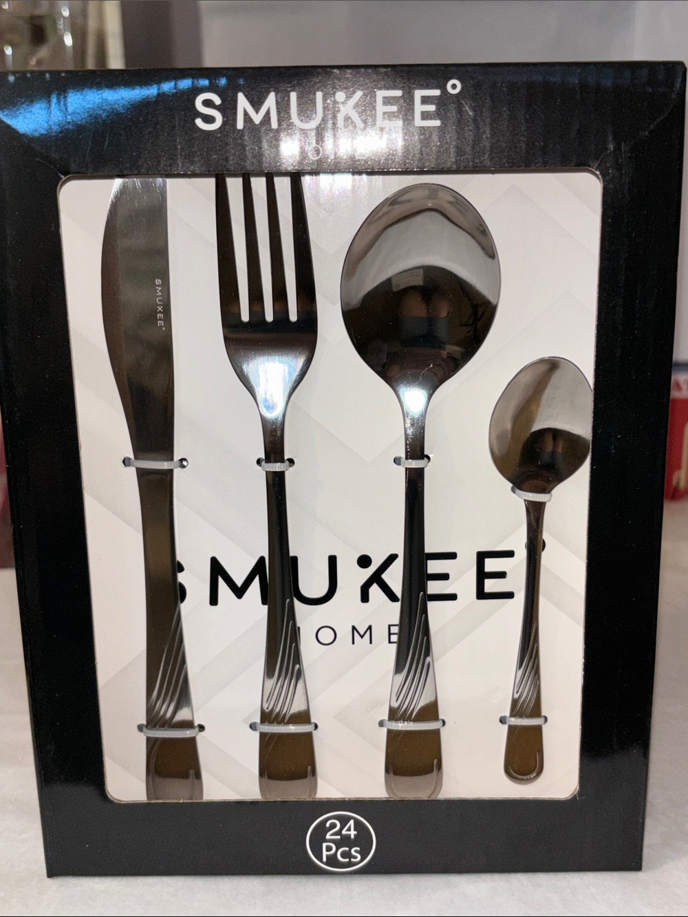 24-Piece Stainless Steel Flatware Set — Polished Silver